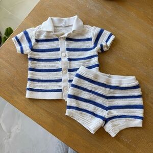 GAP Blue and White Striped Kids Matching Set